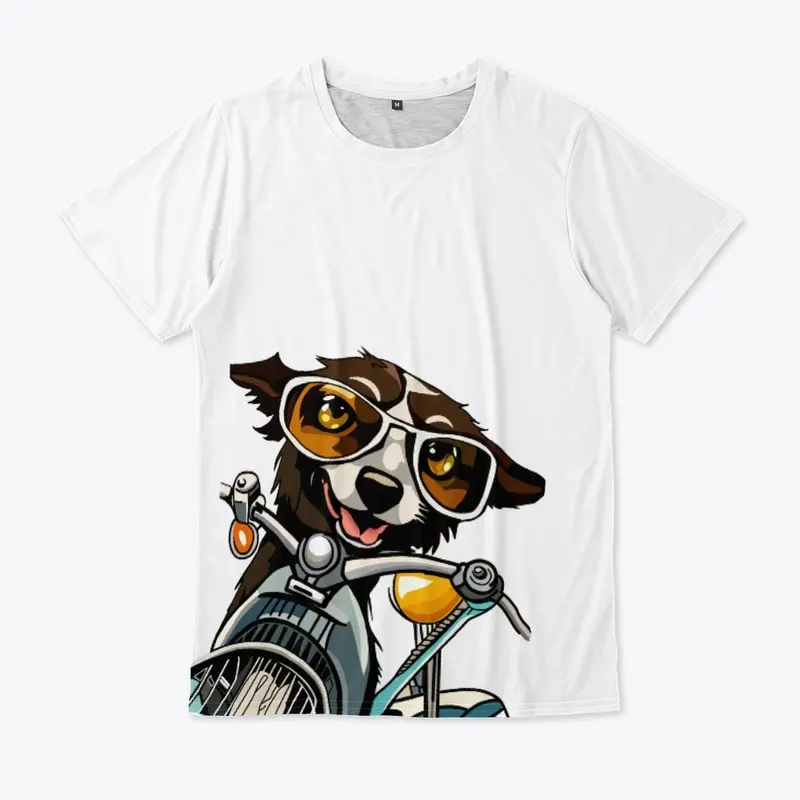 stylish Dog riders tee